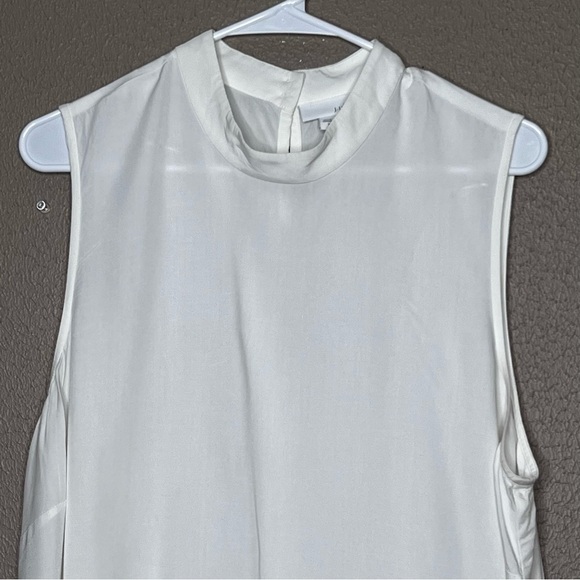 J Jill Womens XL White High Neck Sleeveless Top Lightweight Shirt - Picture 2 of 9